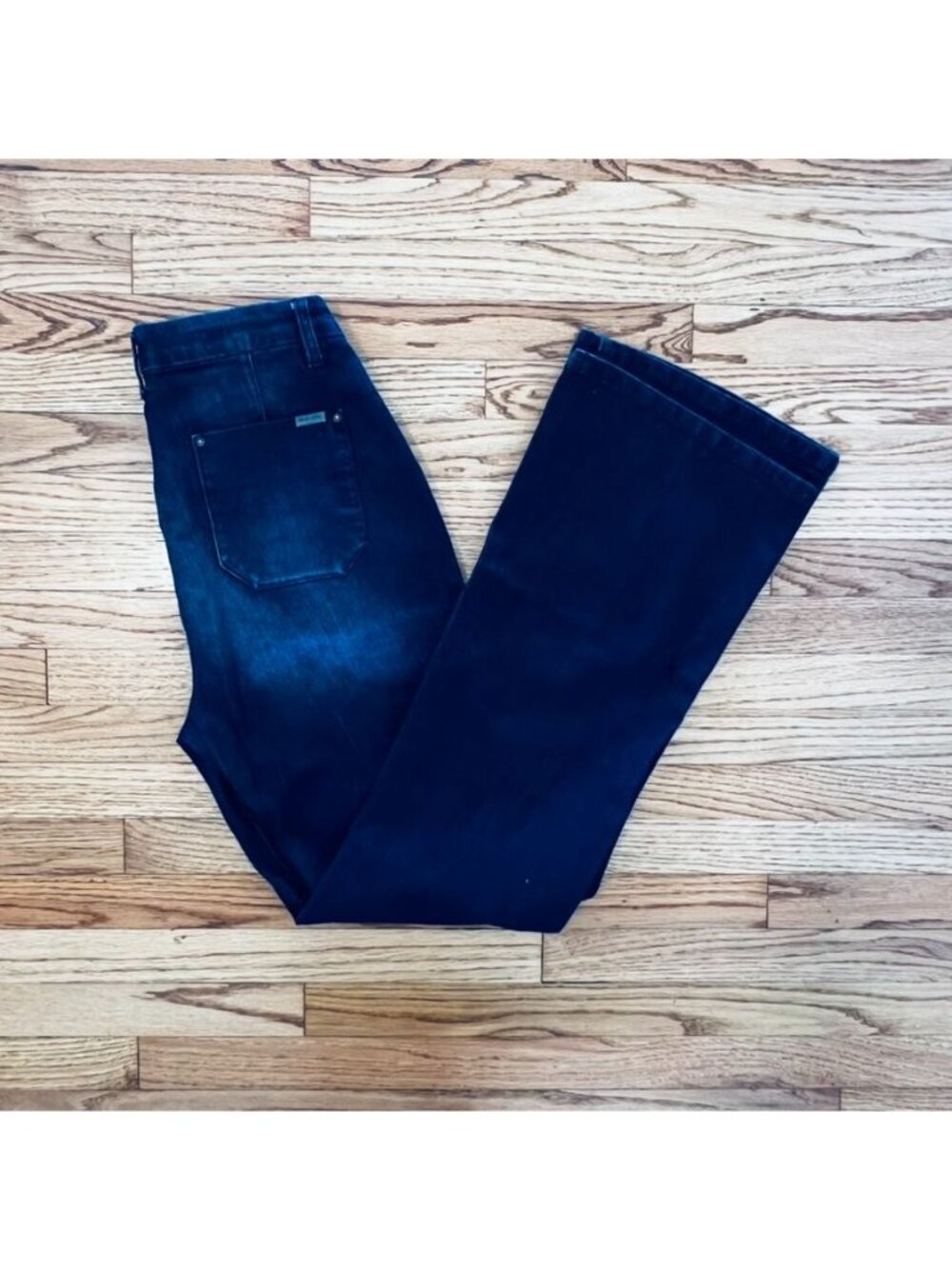 Dear John Jeans Womens 29R Flared Stretch Fit Boot Cut Classic Y2K Dark Wash - Picture 13 of 14